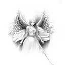 angels lie to keep control tattoo design idea