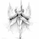 angels lie to keep control tattoo design idea