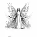 angels lie to keep control tattoo design idea