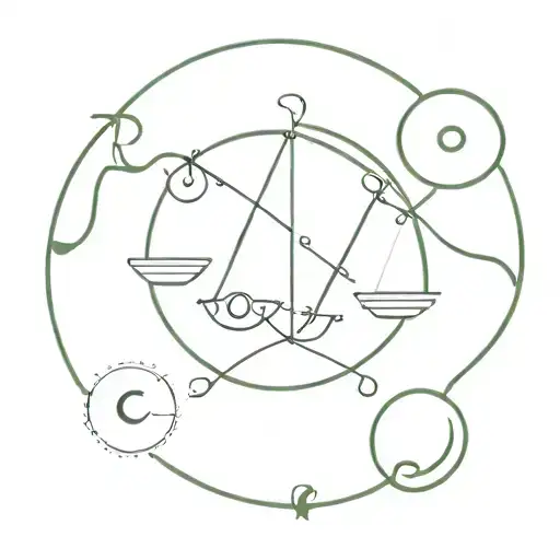 libra taurus zodiac sign tattoo design idea