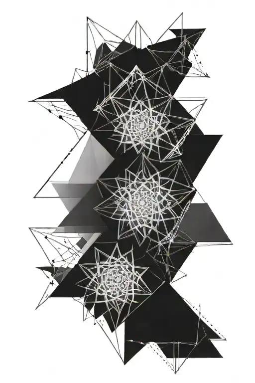 geometric mandala design tattoo design idea