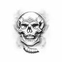 outlaw skeleton tattoo design idea