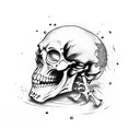 outlaw skeleton tattoo design idea