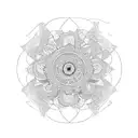 night and calendulas  tattoo design idea