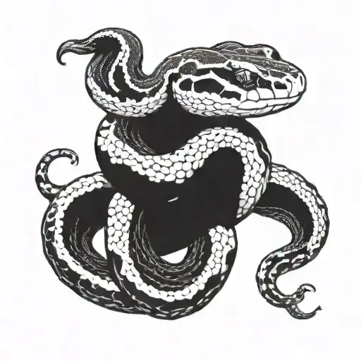 ball python tattoo design idea