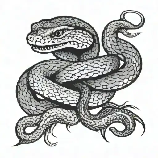 snake like mirko sata tattoo design idea