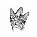 3 headed cat tattoo design idea