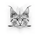 3 headed cat tattoo design idea
