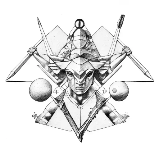 brother and sister with sagittarius tattoo design idea