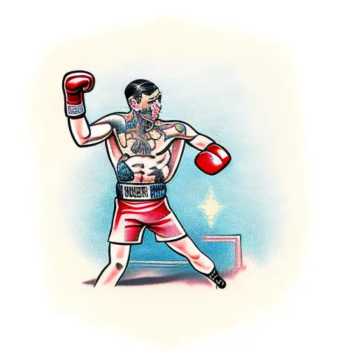 boxing fighter 12 teacher tattoo design idea
