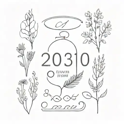 fine line tattoo with dates 2010 2016 2019 2025 incorporated  tattoo design idea