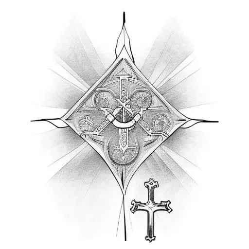 catholic  tattoo design idea