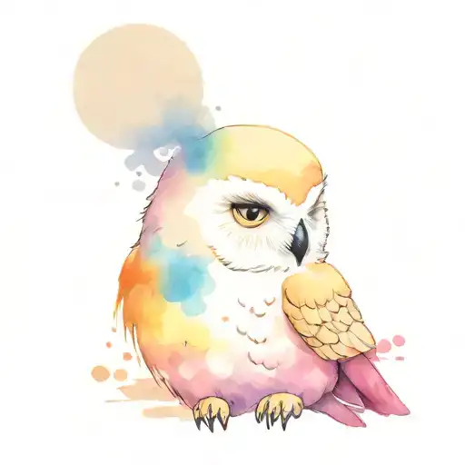 cute hedwig always tattoo design idea