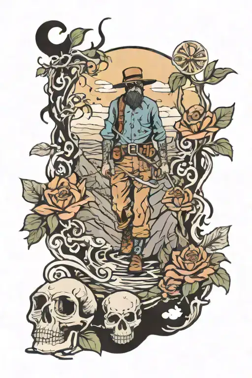 walking in the valley of death tattoo design idea