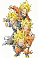 goten trunks y gohan ssj2 tattoo design idea