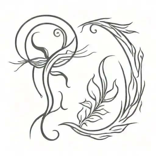 virgo and scorpio  tattoo design idea