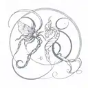 virgo and scorpio  tattoo design idea