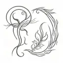 virgo and scorpio  tattoo design idea