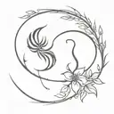 virgo and scorpio  tattoo design idea