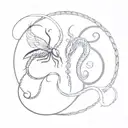 virgo and scorpio  tattoo design idea