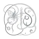 virgo and scorpio  tattoo design idea