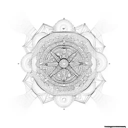 mayas mandala  tattoo design idea