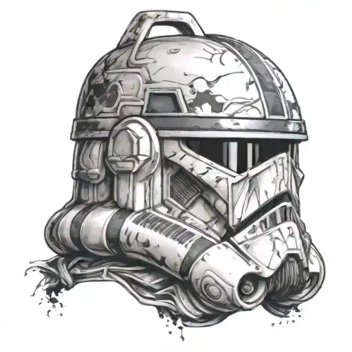 star wars rex clone trooper helmet   tattoo design idea