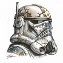 star wars rex clone trooper helmet   tattoo design idea