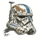 star wars rex clone trooper helmet   tattoo design idea