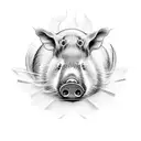 boars tattoo design idea