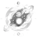 neptune planet with phoenix tattoo design idea