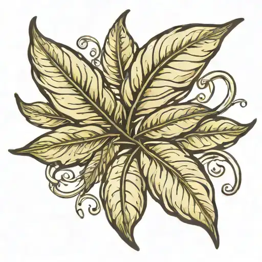 laurel leaf intertwined tattoo design idea