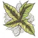 laurel leaf intertwined tattoo design idea