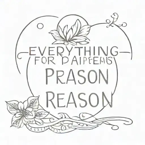 Everything happens for reason tattoo design idea