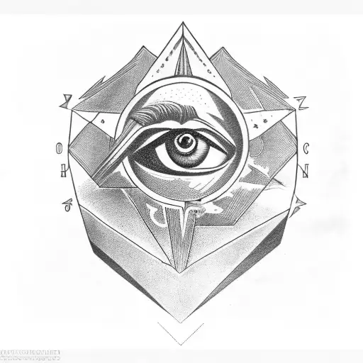 God's head, eye of providence, trifecta, mind body soul. tattoo design idea
