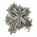 Isaiah 41:10 with a cross tattoo design idea