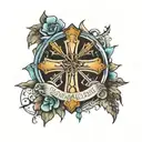 Isaiah 41:10 with a cross tattoo design idea