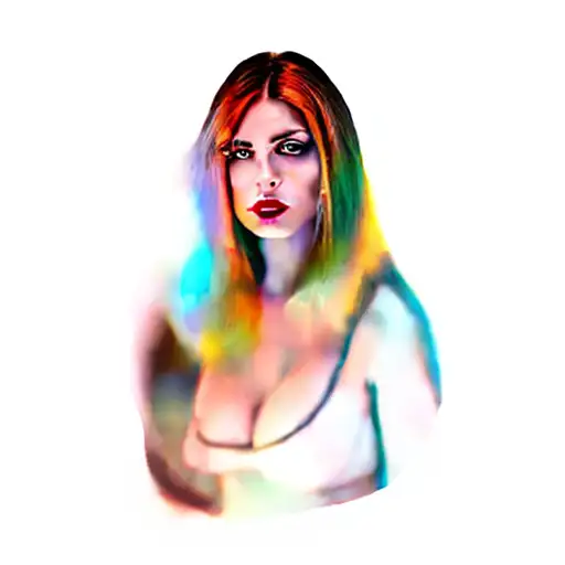 a woman posing for a picture tattoo design idea