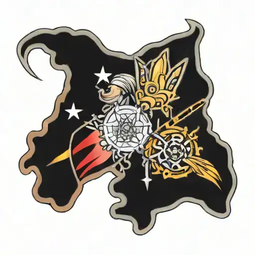 America and Germany welding together tattoo design idea