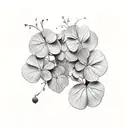 vine of violets and leaves for collar bone  tattoo design idea