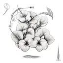 vine of violets and leaves for collar bone  tattoo design idea