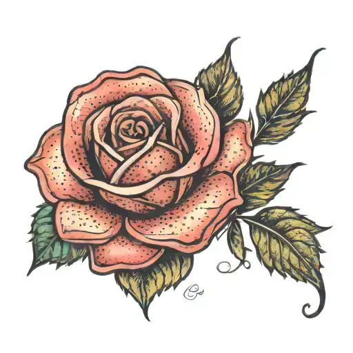 rose, bible quote, glitter tattoo design idea