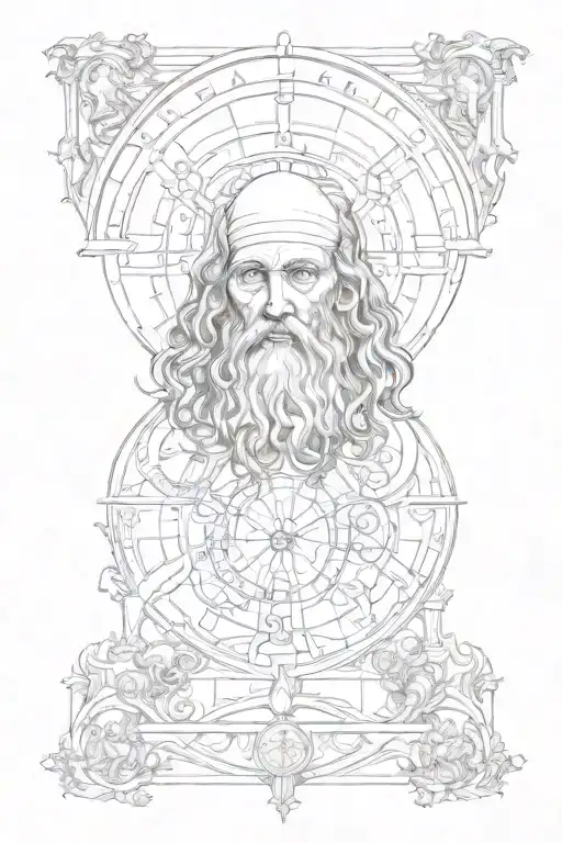 Leonardo da Vinci tattoo design idea