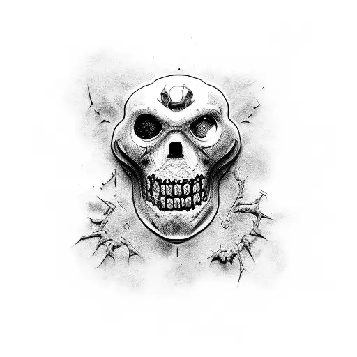 zombie of call of duty  tattoo design idea