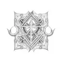 chain links tattoo design idea