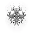 chain links tattoo design idea