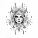 mirror, fig  tattoo design idea