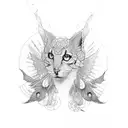 mirror, fig  tattoo design idea