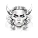 femme viking guerrière avec eclaire audin épée bras  tattoo design idea