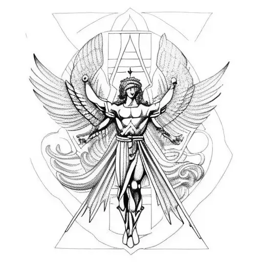 St Michael the Archangel tattoo design idea